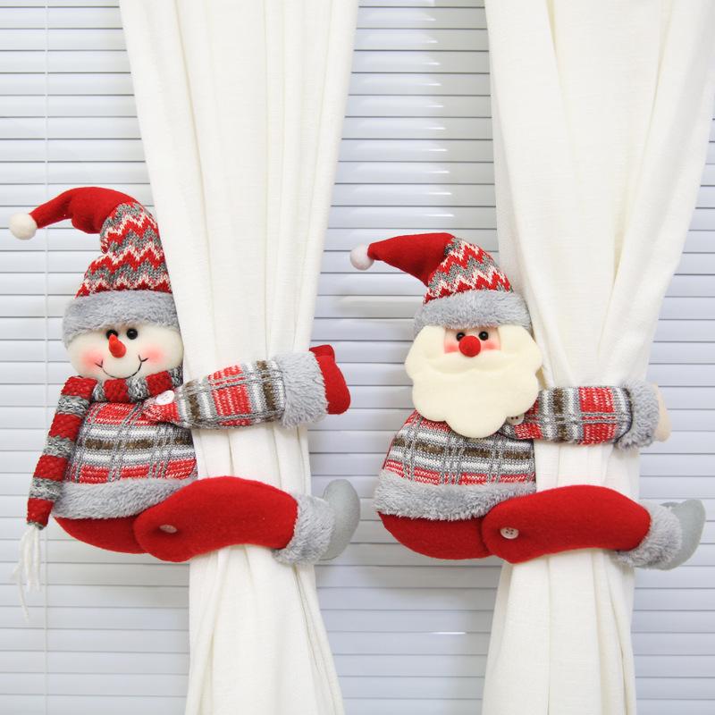 2 PCS Christmas Curtain Buckles Tiebacks Decorations