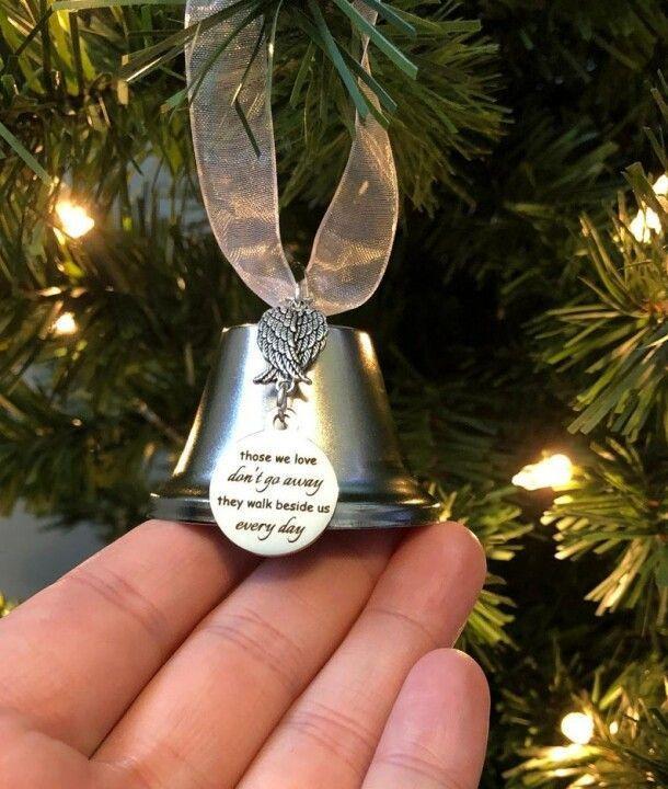 Christmas Ornaments Angel Wings Bell--Memorial Xmas Gift