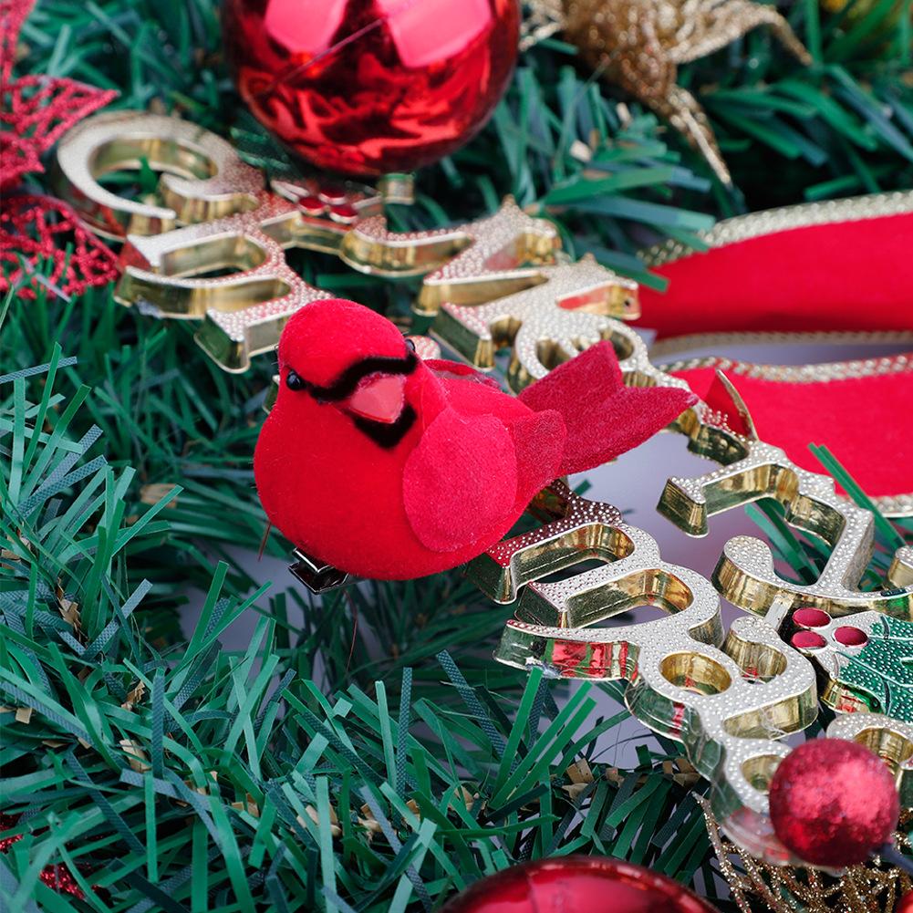 Set of 10 Red Artificial Cardinals Mushroom/Blemished Birds Christmas Ornaments